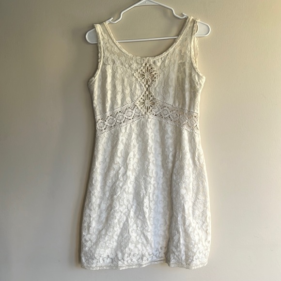 Ivory Lace Free People Mini Dress - M - Picture 6 of 7